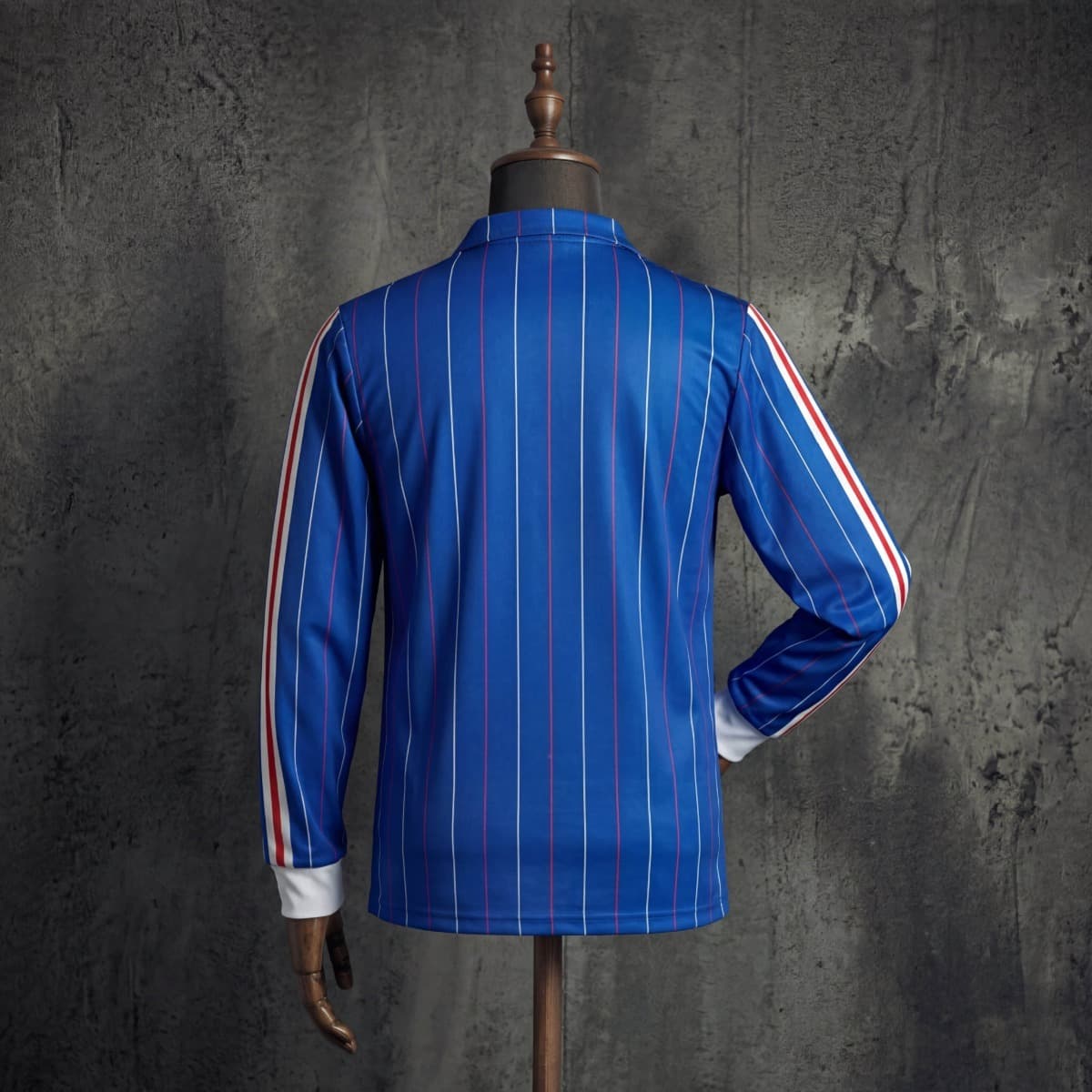 Zadnja strana: Retro 1980/82 France Home Jersey Long Sleeves Fan Version S-XXL