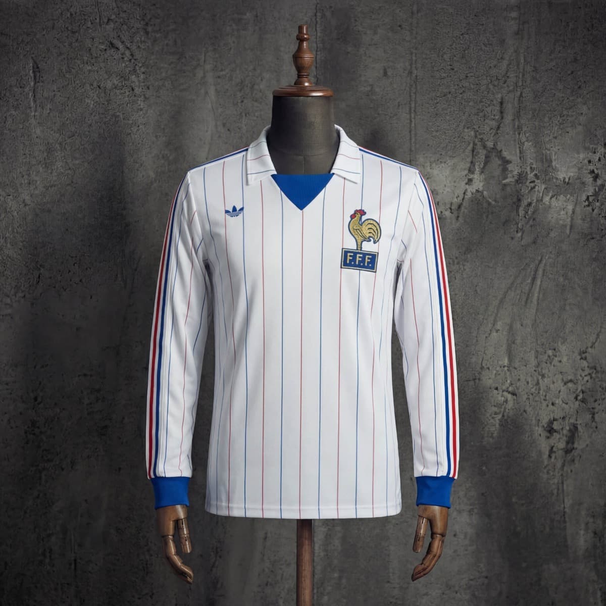 Retro 1980/82 France Away Jersey Long Sleeves Fan Version S-XXL