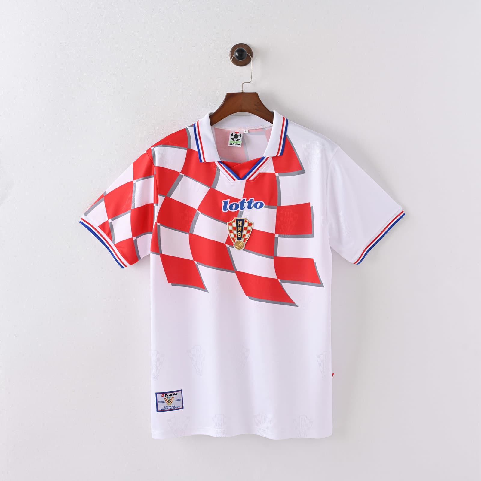 Zadnja strana: 1998 Croatia Home Retro Soccer Jersey