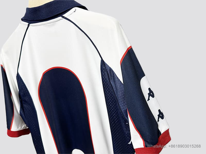 Zadnja strana: 99/01 Red Star Belgrade away retro soccer jersey size S-2XL