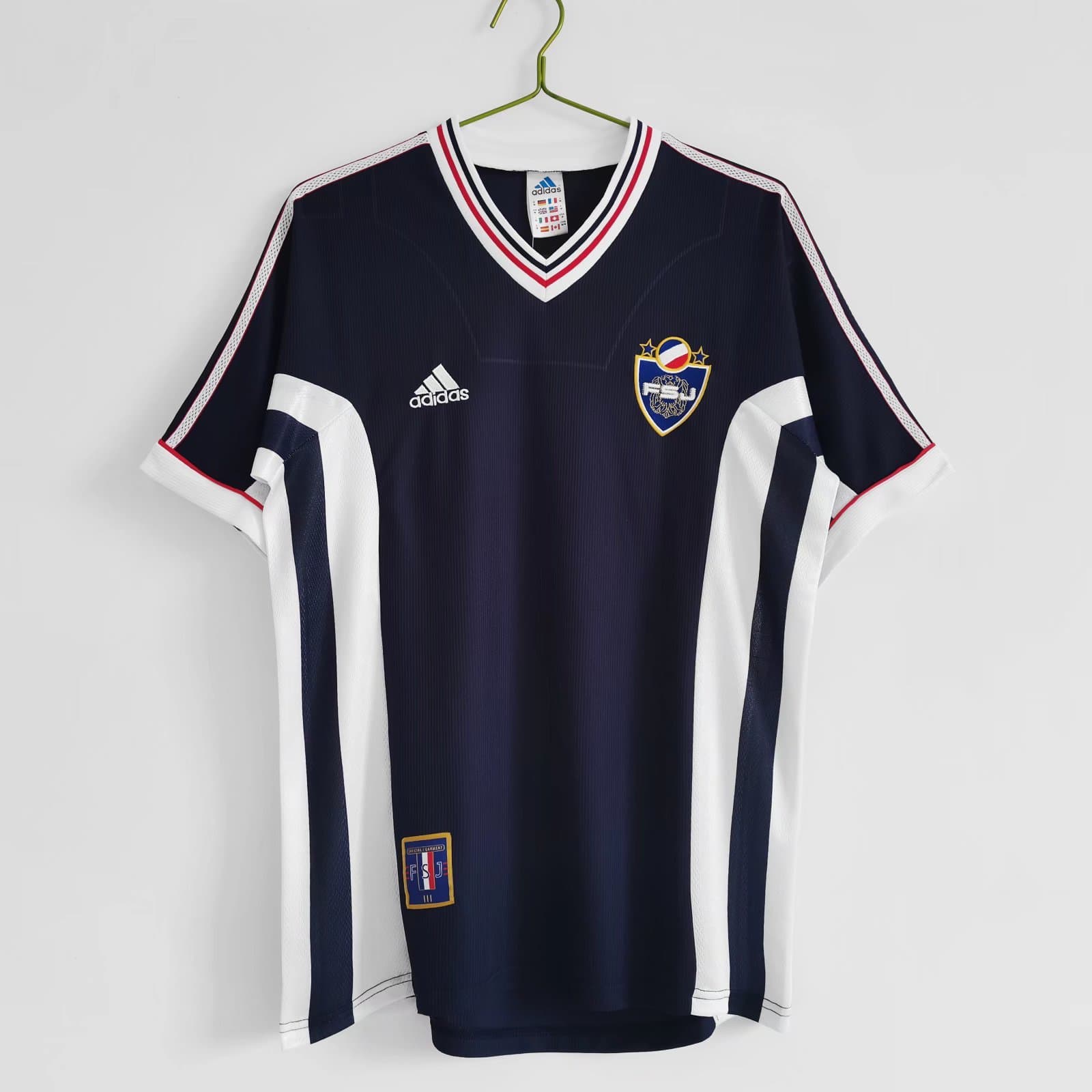 Zadnja strana: 1998 Yugoslavia Home Retro Soccer Jersey