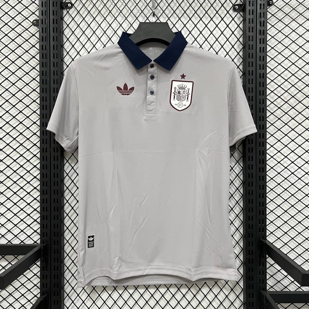 2026 Spain Grey Navy Red Polo