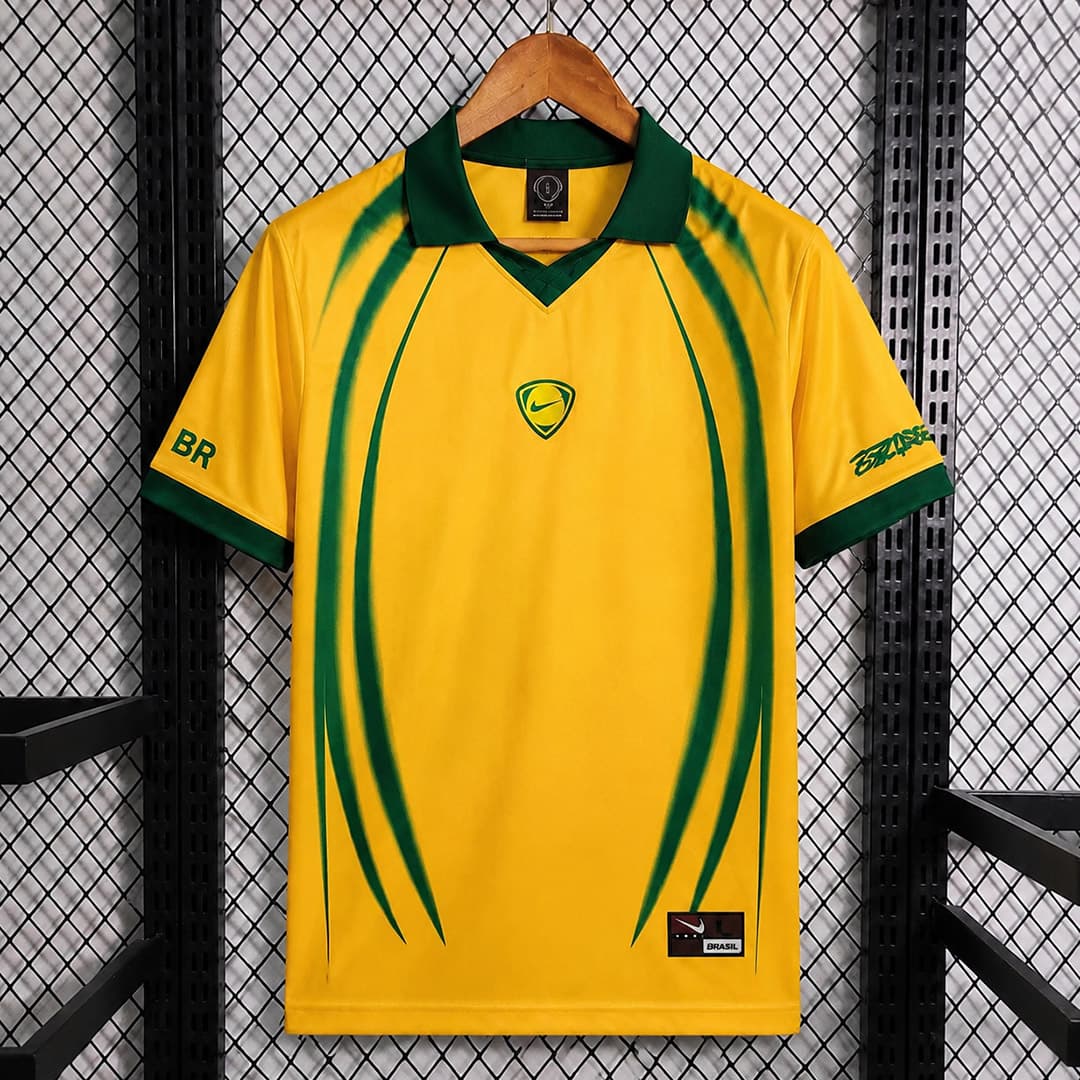2026 Brazil x Scott Cactus Jack Total 90 Yellow Retro Soccer Jersey