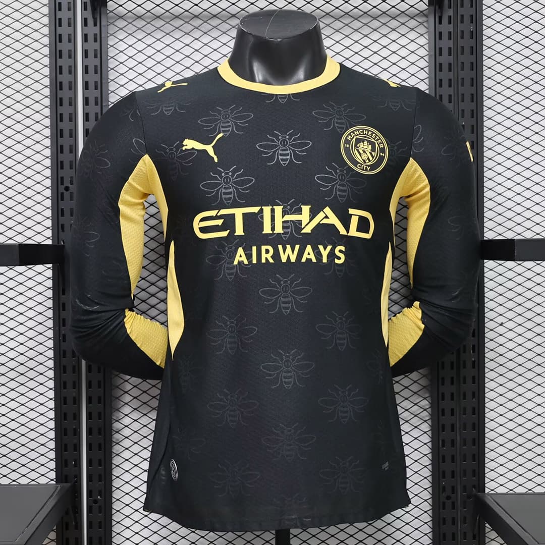 26/27 Manchester City Away Long Sleeve Player Version Soccer Jersey