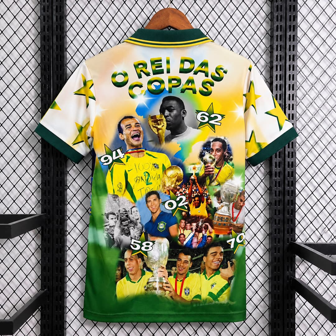 Zadnja strana: 2026 Brazil Celebrate Pursuit Sixth Title Bootleg Soccer Jersey