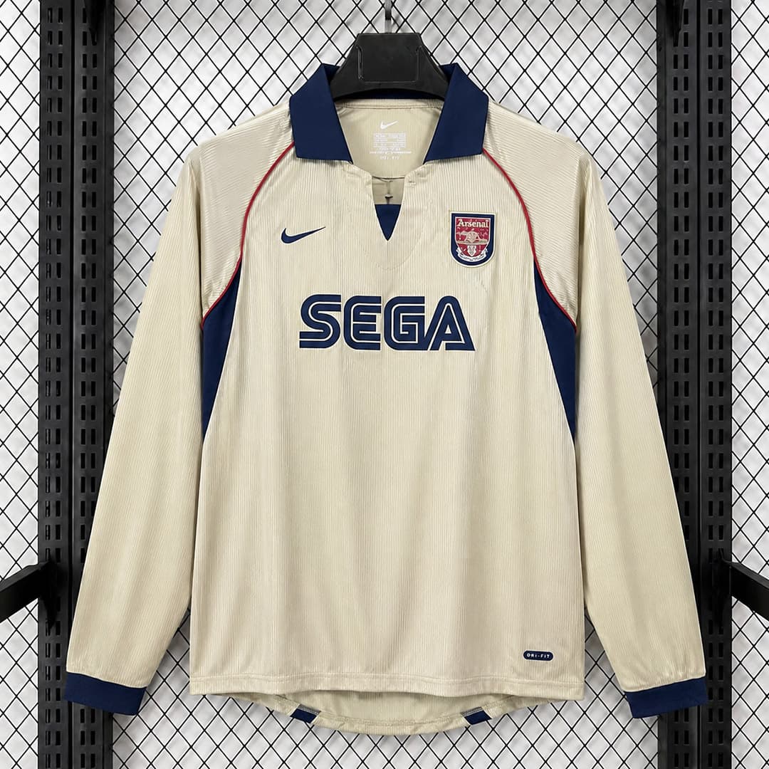 01/02 Arsenal Away Long Sleeve Retro Soccer Jersey